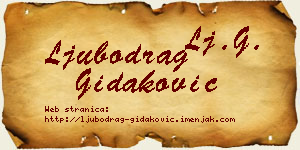 Ljubodrag Gidaković vizit kartica
